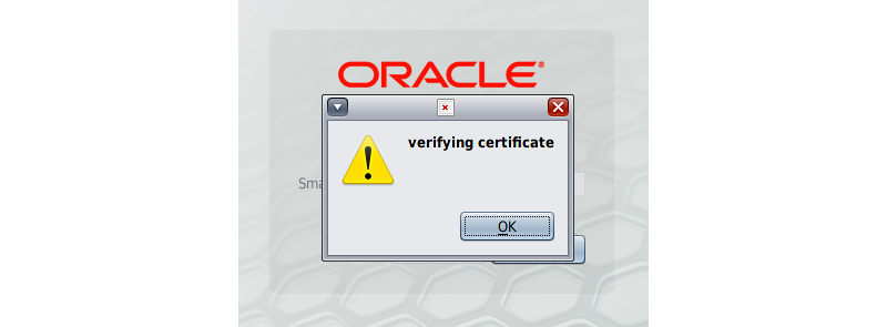image:Screenshot of verifying smart card certificate dialog                 box.
