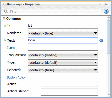 This screenshot shows where to enter the label in the expanded Common tab in the Properties window