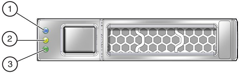 image:An illustration showing the front panel of the storage drive                             carrier.