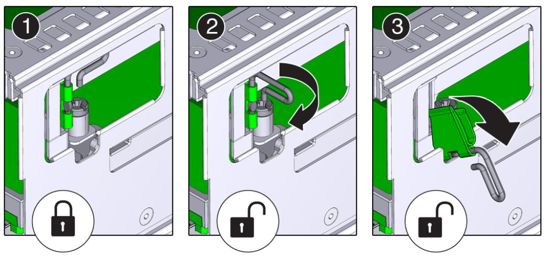 image:An illustration showing the unlocking lever.
