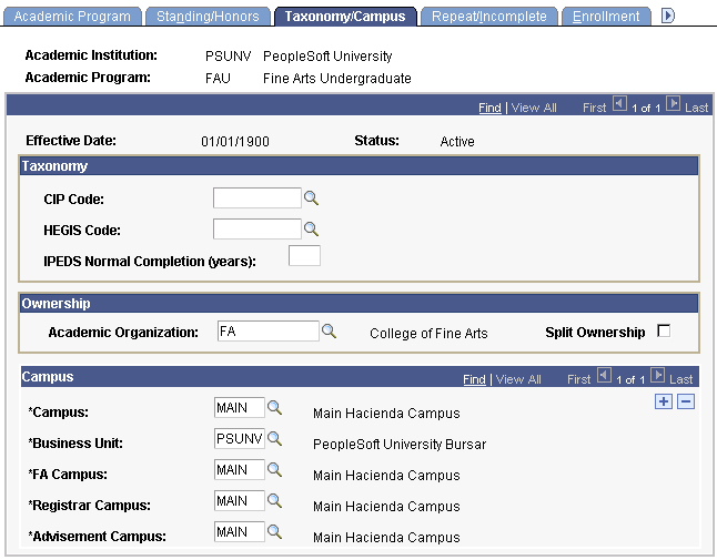 Taxonomy/Campus page
