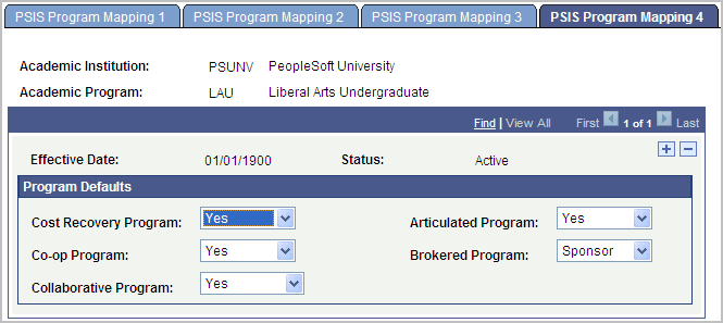 PSIS (Postsecondary Student Information System) Program Mapping 4 page
