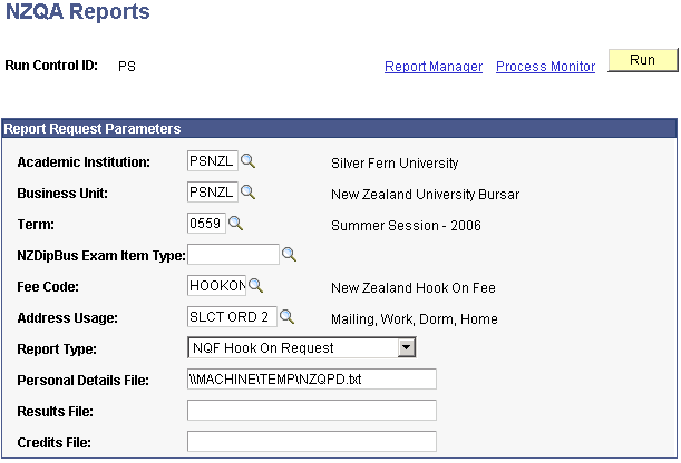 NZQA Reports page