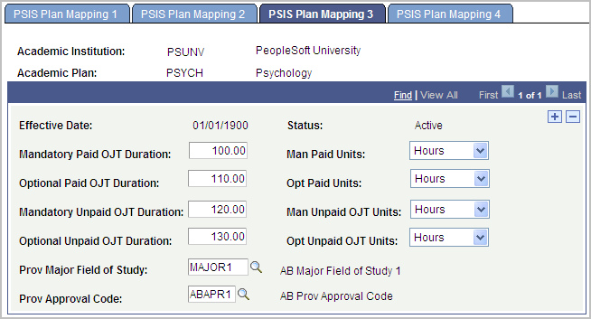 PSIS (Postsecondary Student Information System ) Plan Mapping 3 page