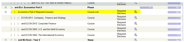 APT (Academic Progress Tracker) example: assign term values to courses