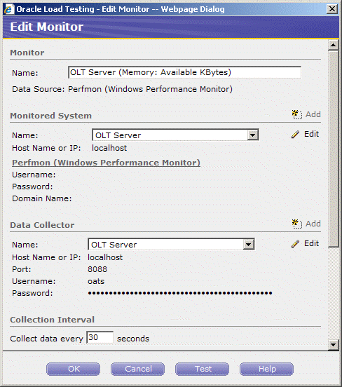Edit Monitor dialog box