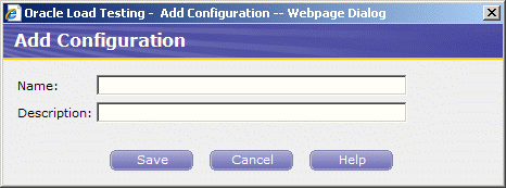 Add Configuration Dialog Box