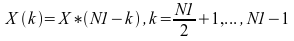 image:x(n) = sum to {N1 - 1} from {n = 0} X(k) left( cos left({2%pi                                 nk} over N1 right) -i sin left( {2%pi nk} over N1 right) right), k =                                 0, ...,N1 - 1