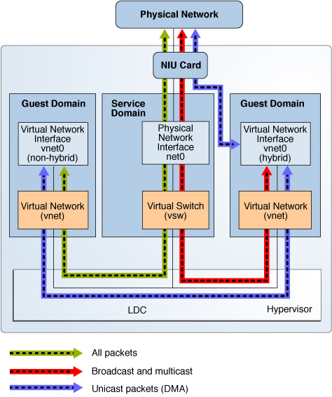 image:Diagram shows hybrid virtual networking as described in the text.