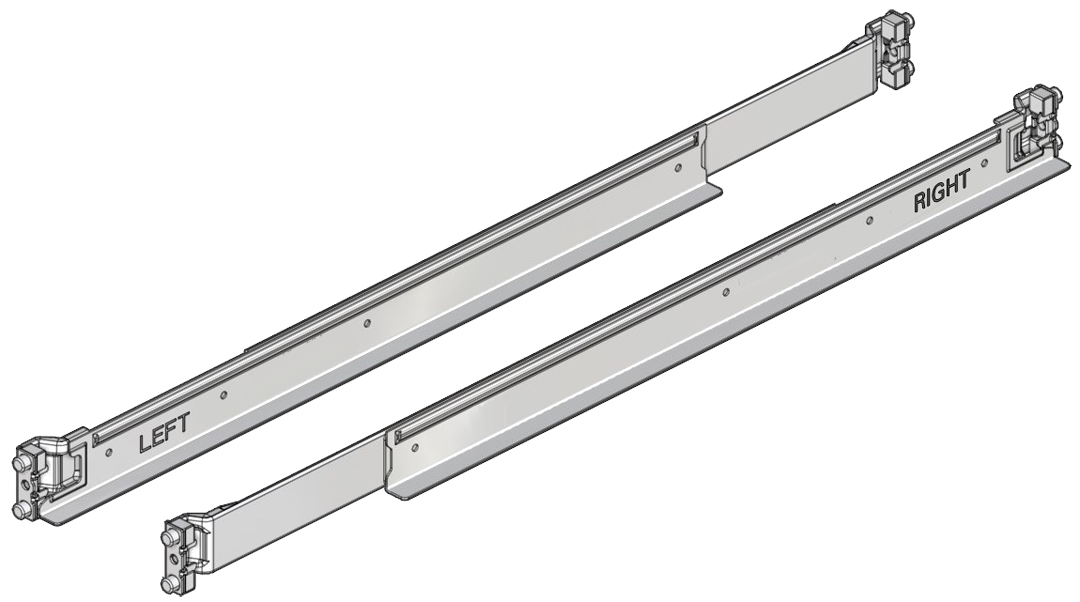 image:The illustration shows the left and right shelf rails.
