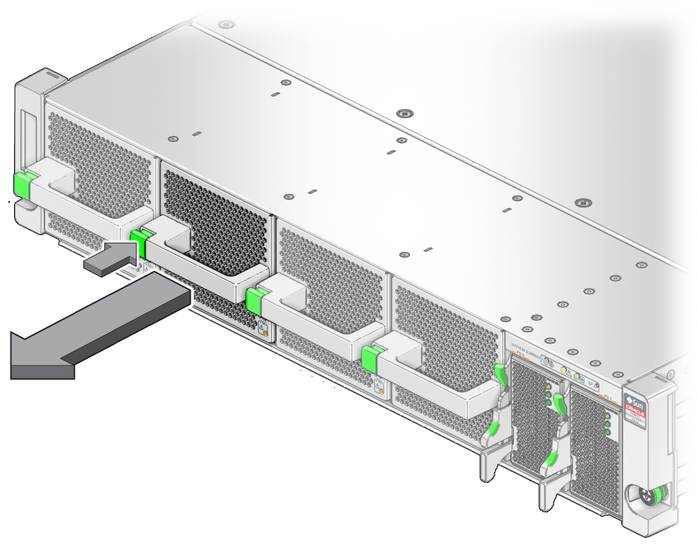 image:Illustration shows the fan module being removed.