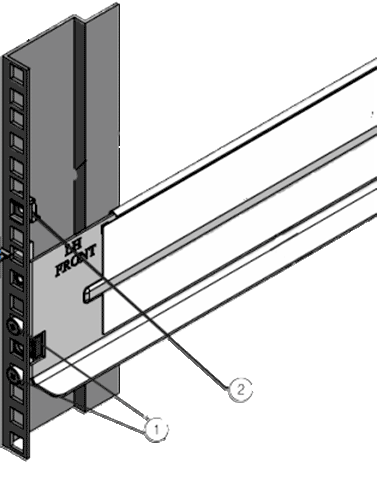 Rail-location pegs and a square-hole rack