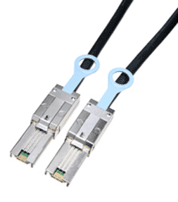 Example of mini-SAS to mini-SAS cable connectors