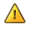This is a screenshot of the warning triangle in yellow icon. Its details are described in the text in the adjacent column.