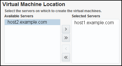 Select Virtual Machine Location
