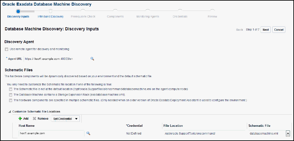 Database Machine Discovery: Discovery Inputs