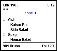 This figure shows an illustration of the chit with item status and zone identifier layout.