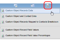 An image highlighting the Custom Object Records Data menu option