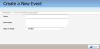 An image of the Create a New Event page.