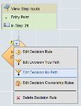 An image of a drop-down menu with Edit Decision No Path highlighted.