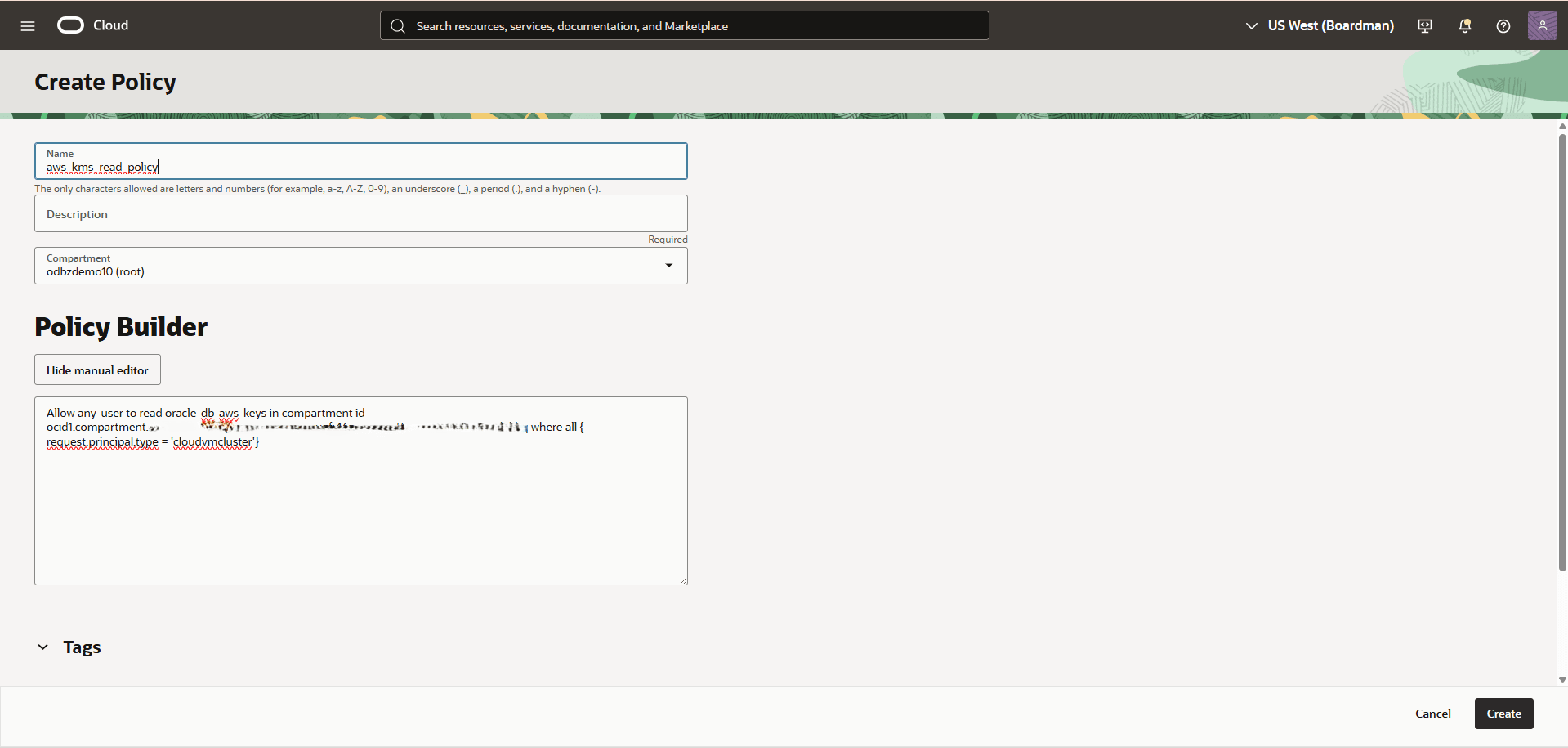 This screenshot shows how to create a policy. This screenshot shows how to create a policy.