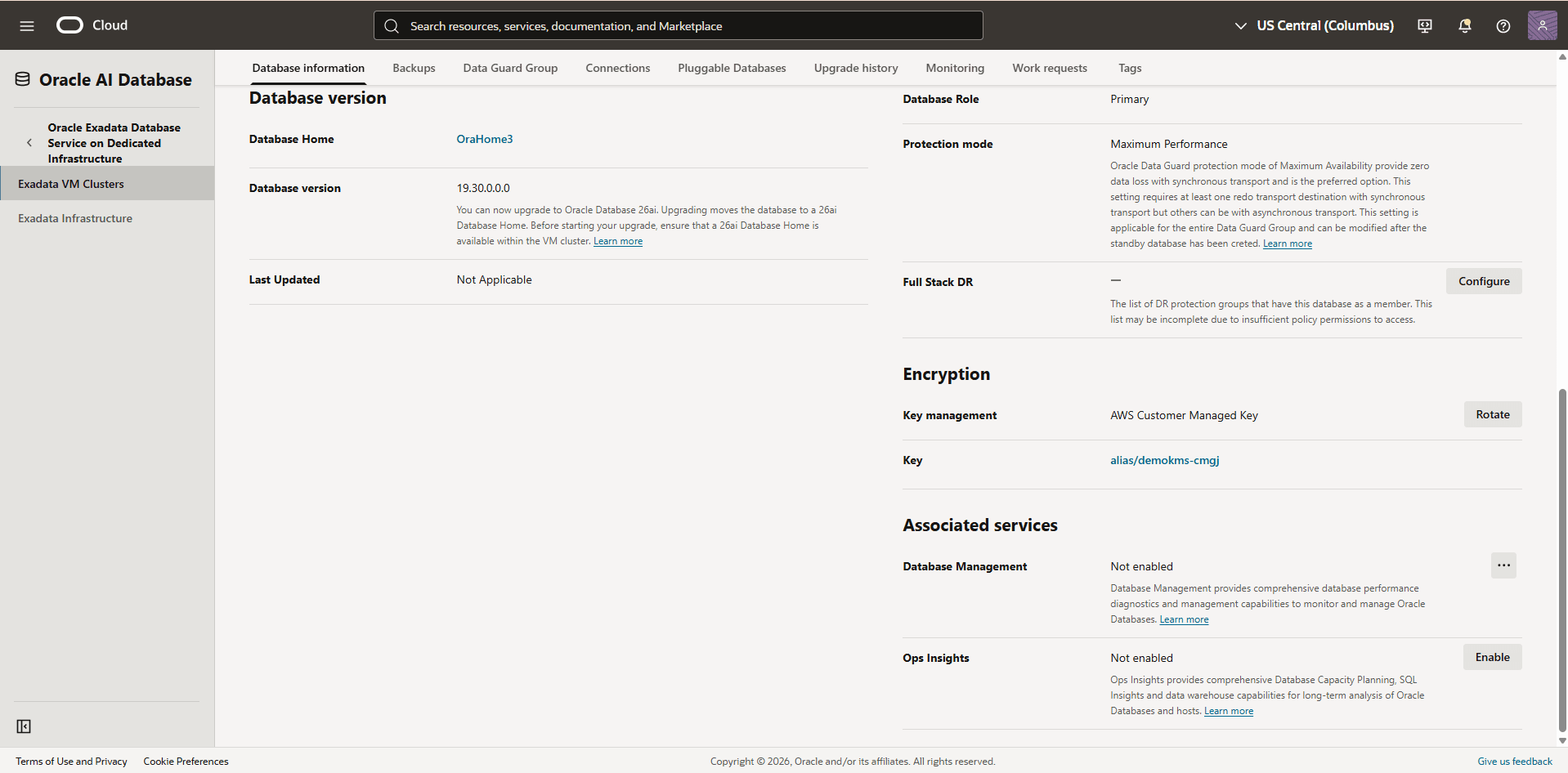 This screenshot shows how to navigate to key management. This screenshot shows how to navigate to key management.
