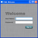 FXML Login application with User Name and Password fields.