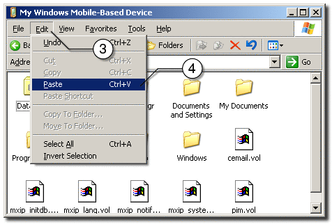 Open mobile edit menu