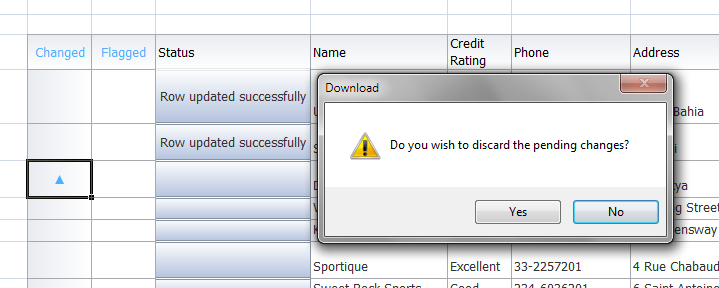 Confirmation Prompt Before Downloading Data in ADF Table