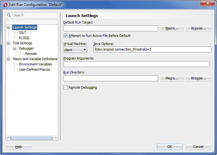 Launch setting for application module connection threshold