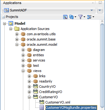 Image of Application Navigator with property file