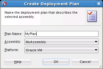 Create deployment plan window.