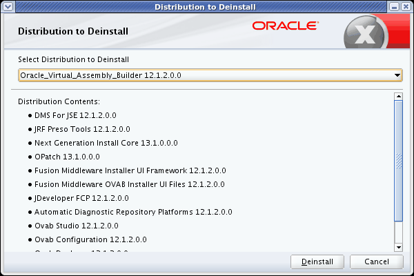 Distribution to Deinstall page