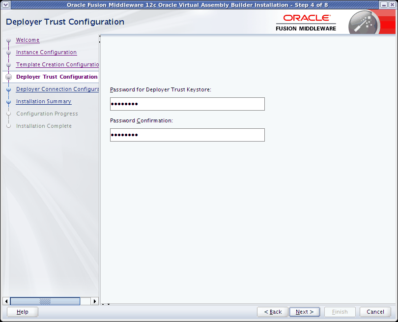 Deployer Trust Configuration page