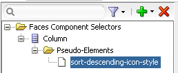 Table Column sort-ascending-icon-style selector