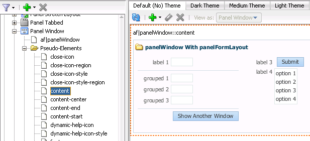 Panel Window Component’s content Pseudo-Element