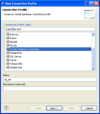 Connection Profile page
