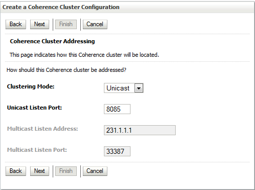 Specifying a Unicast Listen Port for a Coherence Cluster