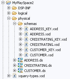 Six keys are shown in the schemas folder.