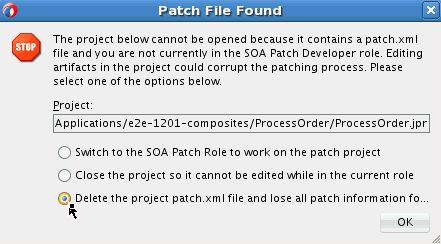 Patch File Found dialog