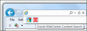 Oracle UCM Search in list of available search providers.