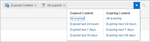Expired Content Filters