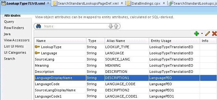 Required Attributes Added to TL View Object