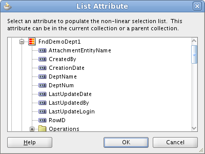 This image shows the List Attribute picker with example attributes populated.