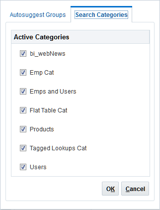 Category Filters Dialog