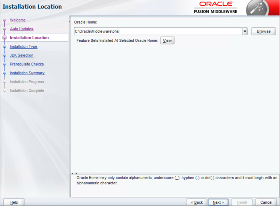 Directorio raíz de Oracle