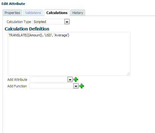 Fonction de conversion pour l'attribut calculé Amount in HQ Currency