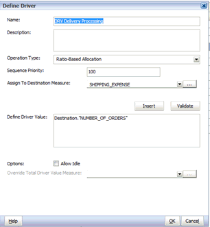 Utilizzare la finestra di dialogo Definisci driver per creare un nuovo driver basato su rapporto.