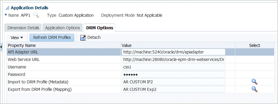 DRM 옵션 탭 이미지