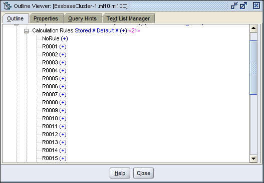 기본적으로 계산 규칙에는 NoRule 멤버 및 1000 규칙, R000x가 있습니다. 여기서 x는 1부터 1000까지의 숫자입니다.